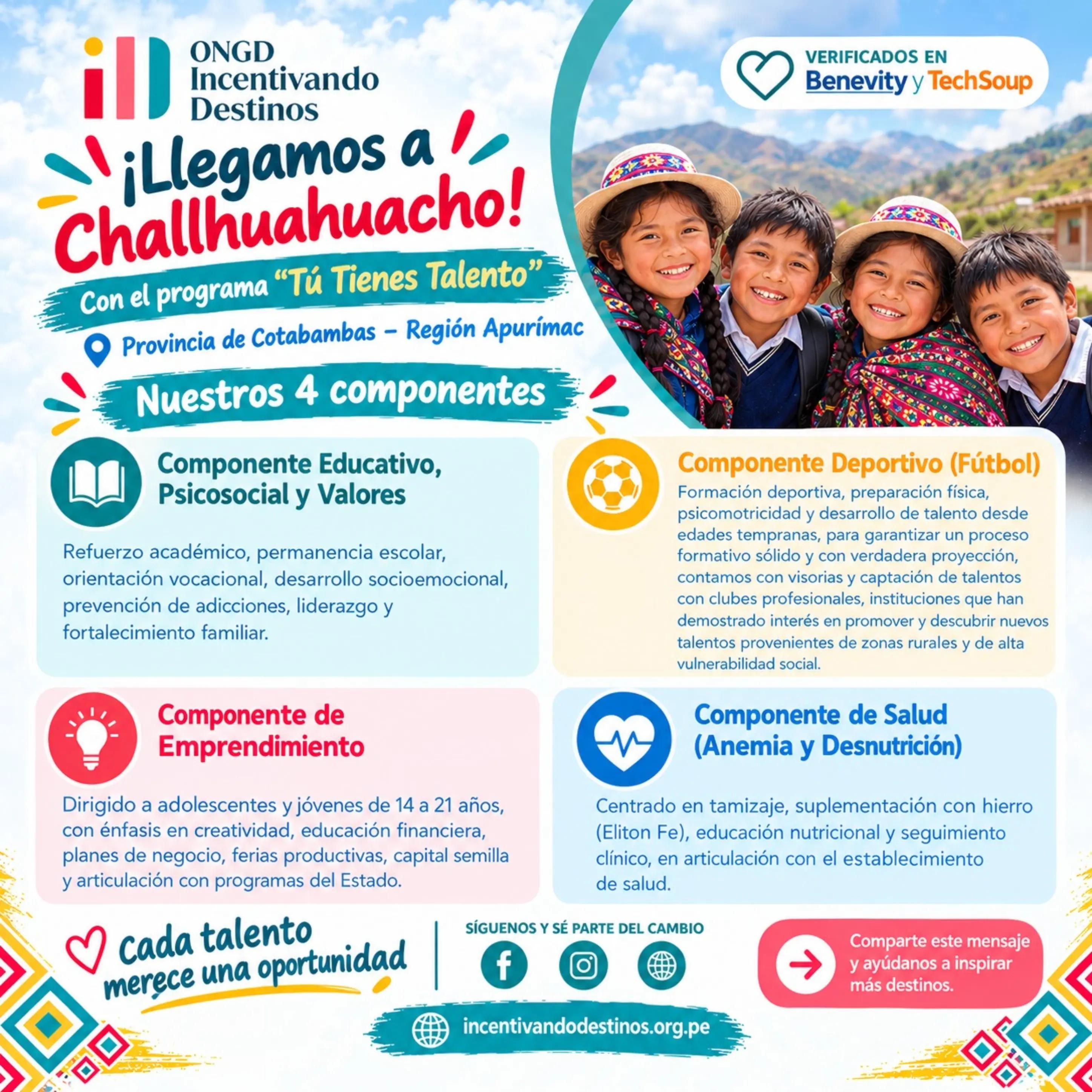 🌱💚 ¡Tú Tienes Talento llega a Challhuahuacho! ❤️ Desde la ONGD Asociación&hellip;